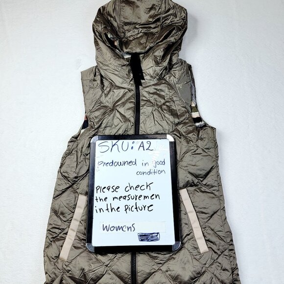 Lululemon Women's Cashew Coast Camo Butter The Fluffiest Puffer Vest Size 4 - Picture 7 of 7